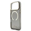 Guess IML Glitter Script Strap MagSafe dėklas skirtas iPhone 17 Pro Max Juodas