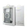 Guess IML Glitter Script Strap MagSafe dėklas skirtas iPhone 17 Pro Max Juodas