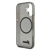 Guess IML Glitter Script Strap MagSafe dėklas skirtas iPhone 17 Juodas