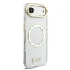 Guess IML Glitter Script Strap MagSafe dėklas skirtas iPhone Air Transparent