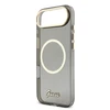 Guess IML Glitter Script Strap MagSafe dėklas skirtas iPhone Air Juodas