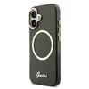 Guess IML Glitter Script Strap MagSafe dėklas skirtas iPhone 17 Juodas