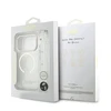 Guess IML Glitter Script Strap MagSafe dėklas skirtas iPhone 17 Pro Transparent