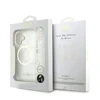 Guess IML Glitter Script Strap MagSafe dėklas skirtas iPhone 17 Transparent