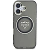Guess IML Metal Mountain Logo MagSafe Apple iPhone 16 dėklas telefonui juodos spalvos