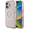 Guess IML Metal Mountain Logo MagSafe Apple iPhone 16 dėklas telefonui rožinės spalvos