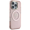 Guess IML Metal Mountain Logo MagSafe Apple iPhone 16 Pro Max dėklas telefonui rožinės spalvos