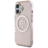 Guess IML Metal Mountain Logo MagSafe Apple iPhone 16 dėklas telefonui rožinės spalvos