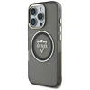 Guess IML Metal Mountain Logo MagSafe Apple iPhone 16 Pro dėklas telefonui juodos spalvos