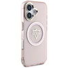 Guess IML Metal Mountain Logo MagSafe Apple iPhone 16 dėklas telefonui rožinės spalvos