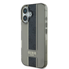 Guess IML Middle 4G Stripe Apple iPhone 16 dėklas telefonui juodos spalvos