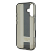 Guess IML Middle 4G Stripe Apple iPhone 16 dėklas telefonui juodos spalvos