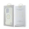 Guess GUHMP16XPFTDTEH Apple iPhone 16 Pro Max 6.9" baltos spalvos kietas dėklas IML Rhinestones MagSafe