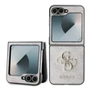 Guess PU 4G Metal Logo Samsung Galaxy Z Flip6 dėklas telefonui rožinės spalvos