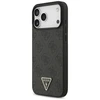 Original dėklas GUESS Leather 4G Triangle Strass MagSafe skirtas Apple iPhone 17 Pro Max juodos spalvos