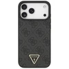 Original dėklas GUESS Leather 4G Triangle Strass MagSafe skirtas Apple iPhone 17 Pro Max juodos spalvos