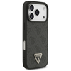 Original dėklas GUESS Leather 4G Triangle Strass MagSafe skirtas Apple iPhone 17 Pro juodos spalvos