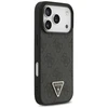 Original dėklas GUESS Leather 4G Triangle Strass MagSafe skirtas Apple iPhone 17 Pro juodos spalvos