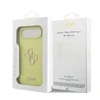 Guess Liquid Silicone 4G Metal Logo dėklas skirtas Apple iPhone 17 Air geltonos spalvos