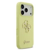 Dėklas Guess Liquid Silicone 4G Metal Logo Case for Apple iPhone 17 Pro geltonos spalvos