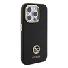 Guess GUHCP15LM4DGPK Apple iPhone 15 Pro 6.1″ juodos spalvos kietas dėklas Silicone Logo Strass 4G