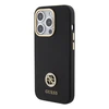 Guess GUHCP15LM4DGPK Apple iPhone 15 Pro 6.1″ juodos spalvos kietas dėklas Silicone Logo Strass 4G