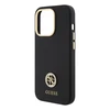 Guess GUHCP15LM4DGPK Apple iPhone 15 Pro 6.1″ juodos spalvos kietas dėklas Silicone Logo Strass 4G