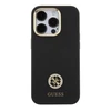 Guess GUHCP15LM4DGPK Apple iPhone 15 Pro 6.1″ juodos spalvos kietas dėklas Silicone Logo Strass 4G