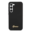 Samsung Galaxy S23 Guess Hard silikoninis dėklas Vintage Gold Logo (GUHCS23SSLSMK) juodos spalvos