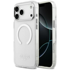 Guess Metal Outline MagSafe dėklas skirtas Apple iPhone 17 Pro Max sidabro spalvos