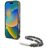 Guess Palm Trees Triangle Pearl Strap MagSafe - dėklas skirtas Apple iPhone 16 Pro juodas