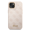 Guess GUHCP14SHG4SHP Apple iPhone 14 / 15 / 136.1" rožinės spalvos hard dėklas 4G Vintage Gold Logo