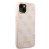 Guess GUHCP14SHG4SHP Apple iPhone 14 / 15 / 136.1" rožinės spalvos hard dėklas 4G Vintage Gold Logo