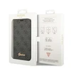 Dėklas Guess GUBKP14XHG4SHK iPhone 14 Pro Max 6,7" juoda/juodas book 4G Vintage Gold Logo