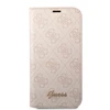 Apple iPhone 14 Pro Guess Book 4G Vintage Gold Logo (GUBKP14LHG4SHP) telefono dėklas rožinės spalvos
