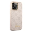 Apple iPhone 14 Pro Max Guess Dėklas 4G Vintage Gold Logo (GUHCP14XHG4SHP) rožinės spalvos
