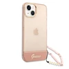 Dėklas GUESS GUHCP14MHGCOHP IPHONE 14 PLUS / 15 PLUS 6.7 "Rožinis / Rožinis HARDCASE TRANSLUENT PEARL STAP