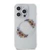 GUESS GUHMP15XHFWFFCT IPHONE 15 PRO MAX 6,7 col. permatomas kietas dėklas IML FLOWERS WREATCH MAGSAFE