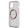 Guess IML Flowers Wreath MagSafe Apple iPhone 15 / 14 / 13 – dėklas telefonui juodos spalvos
