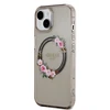 Guess IML Flowers Wreath MagSafe Apple iPhone 15 / 14 / 13 – dėklas telefonui juodos spalvos