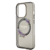 Guess IML Flowers Wreath MagSafe - dėklas skirtas Apple iPhone 15 Pro Juodas