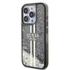 Dėklas GUESS GUHCP15LLFCSEGK IPHONE 15 PRO 6.1 "Juodas/Juodas HARDCASE LIQUID GLITTER GOLD STRIPES
