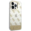 Guess GUHCP14LHG4MHG Apple iPhone 14 Pro6,1" auksinis kietasis dėklas 4G šablono scenarijus