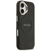GUESS dėklas, skirtas IPHONE 17, suderinamas su MagSafe GUHMP17SPSAMSECK (PU W/ Peony Hot Stamp) juodas