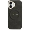 GUESS dėklas, skirtas IPHONE 17, suderinamas su MagSafe GUHMP17SPSAMSECK (PU W/ Peony Hot Stamp) juodas