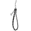 Dėklas Guess GUSTSASSK Phone telefono dirželis Chain Metal Logo Charm juodos spalvos