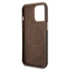 Guess GUHMP14LU4GPRW Apple iPhone 14 Pro 6,1" dėklas telefonui rudos spalvos 4G Logo Plate MagSafe