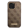 Guess GUHMP14LU4GPRW Apple iPhone 14 Pro 6,1" dėklas telefonui rudos spalvos 4G Logo Plate MagSafe