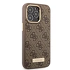 Guess GUHMP14LU4GPRW Apple iPhone 14 Pro 6,1" dėklas telefonui rudos spalvos 4G Logo Plate MagSafe