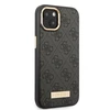 Apple iPhone 14 Plus Guess Dėklas 4G Logo Plate MagSafe (GUHMP14MU4GPRK) juodos spalvos